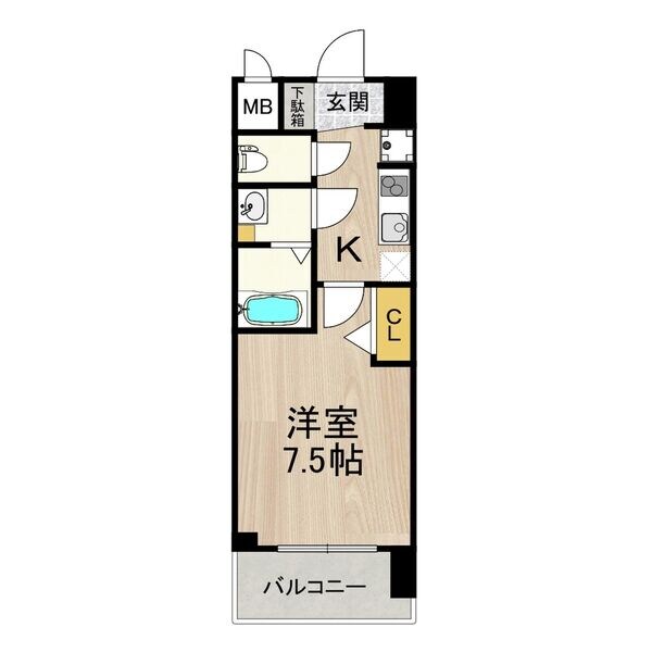 スプランディッド難波SOUTHの物件間取画像