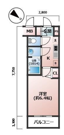 グランカリテ塚本の物件間取画像