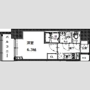 JMFレジデンス海老江の物件間取画像