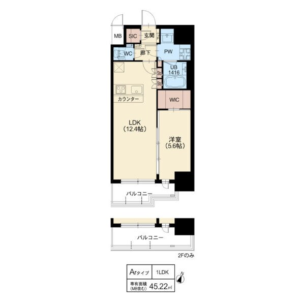 スプランディッド新大阪Ⅵの物件間取画像