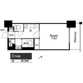 アスヴェル阿波座BLUE EARTHの物件間取画像