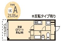 ドミール桜川の物件間取画像
