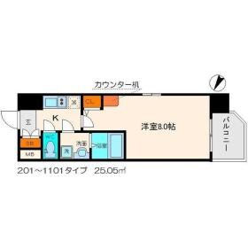 リッツ桜宮パークフロントの物件間取画像