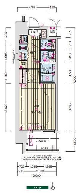 プレサンス大阪都島エレナードの物件間取画像