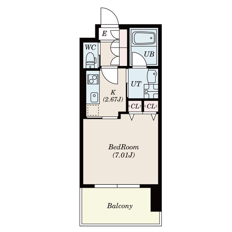 アプリーレ南堀江の物件間取画像