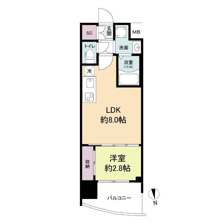 セレニテ難波グランデノールの物件間取画像