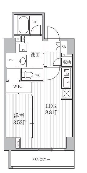 シーズンフラッツ靭本町の物件間取画像