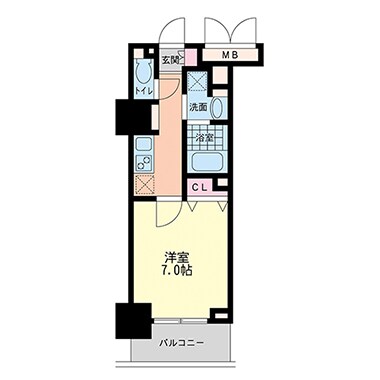 ハビテ靱センターコートの物件間取画像