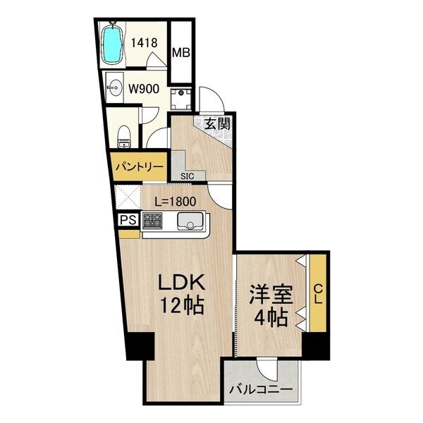 BRAVE北浜の物件間取画像