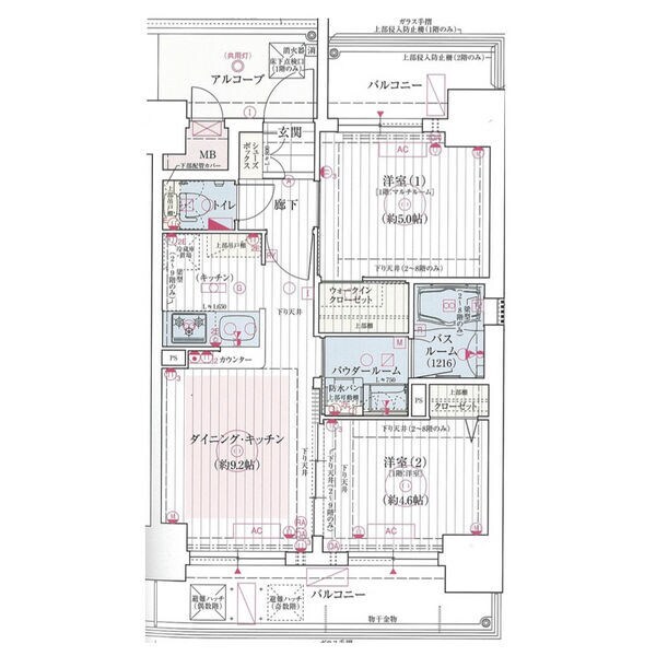 エステムコート難波WEST-SIDEⅡベイフレックスの物件間取画像