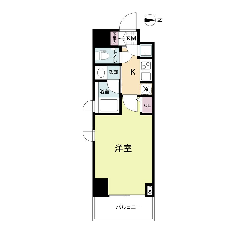QCフラット北堀江の物件間取画像