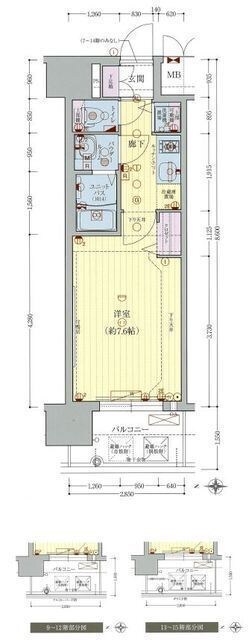 プレサンス松屋町駅前デュオの物件間取画像