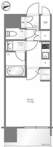 エグゼ難波南Ⅴの物件間取画像