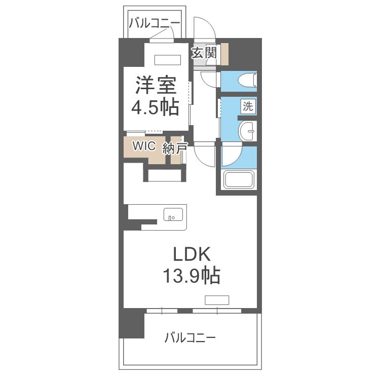 アーバネックス中崎町Ⅱの物件間取画像
