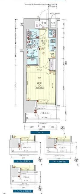 プレサンス難波ラフィーネの物件間取画像
