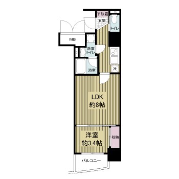 APRILE南森町の物件間取画像