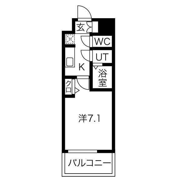 プレサンス京町堀の物件間取画像