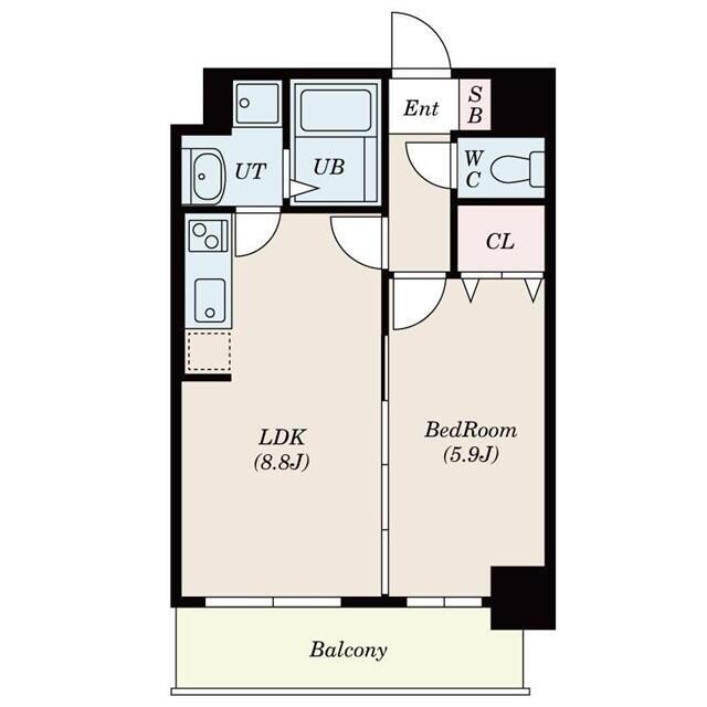 S-FORT福島La Lunaの物件間取画像