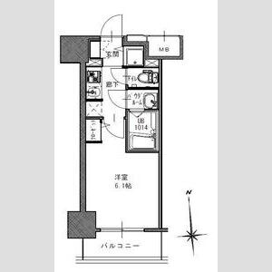 S-RESIDENCE南堀江の物件間取画像