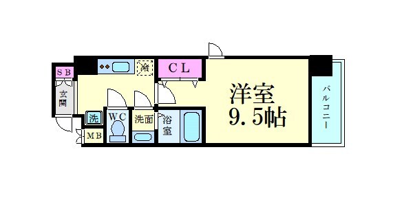 コンフォリア心斎橋ＥＡＳＴの物件間取画像