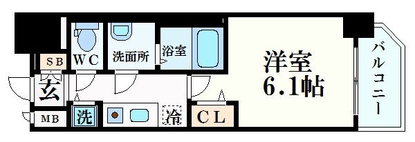 海老江駅 徒歩2分 13階の物件間取画像
