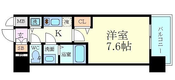 プレサンス松屋町駅前デュオの物件間取画像