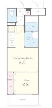 アリビオ東寺の物件間取画像