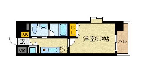 ベラジオ烏丸三条の物件間取画像