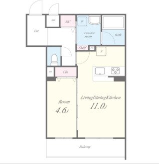 グランドール京都の物件間取画像