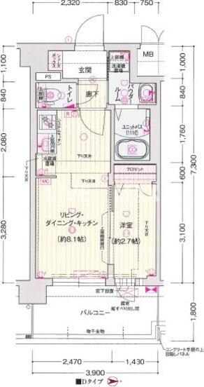 ソルテラス京都勧進橋PARK SIDEの物件間取画像