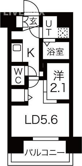 アクアプレイス京大北OXの物件間取画像