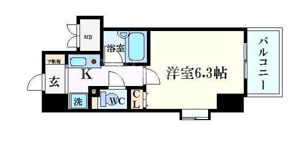 ベラジオ四条堀川の物件間取画像