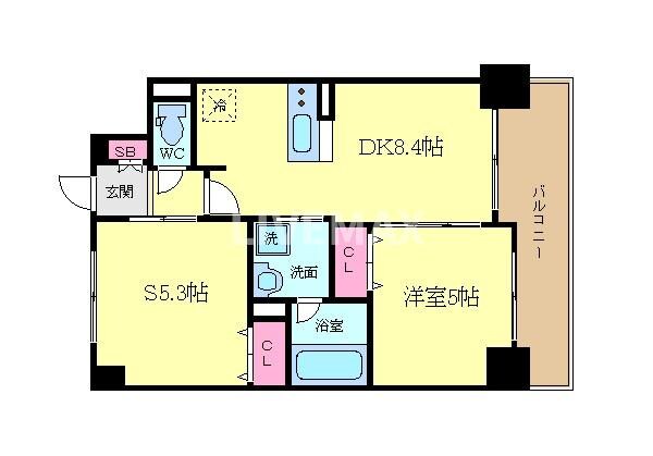 エステムプラザ京都聚楽第 粋邸の物件間取画像