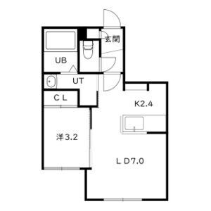 moderno　HASSAMU(モデルノ発寒)の物件間取画像