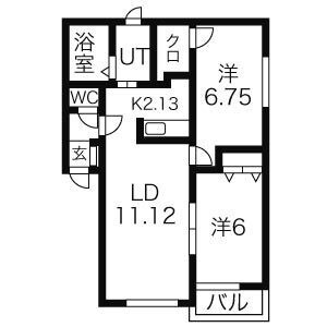 レジデンス苗穂本町の物件間取画像