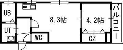 クラッセ知事公館前の物件間取画像