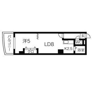 ミラバ札幌中央の物件間取画像