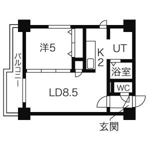 パークヒルズ円山の物件間取画像