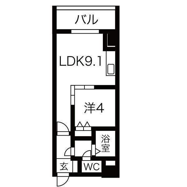 コートロティS15の物件間取画像