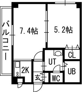 グランカーサ南11条の物件間取画像