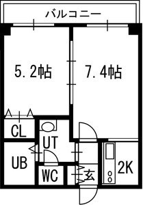 グランカーサ南11条の物件間取画像