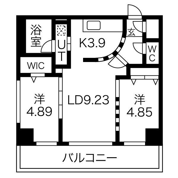コローレ知事公館前の物件間取画像