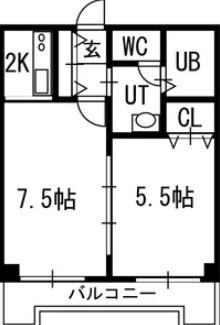 グランカーサ南11条の物件間取画像
