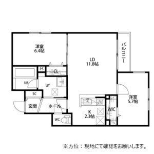 Noble　Vista麻生(ノーブルビスタ麻生)の物件間取画像