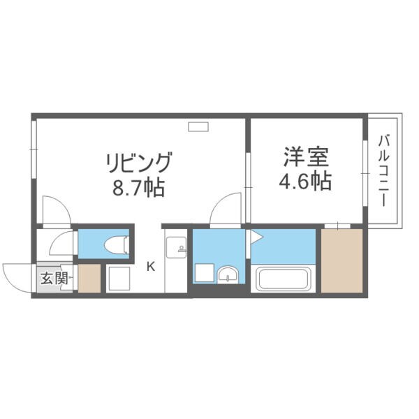 NAGI桑園(ナギ桑園)の物件間取画像