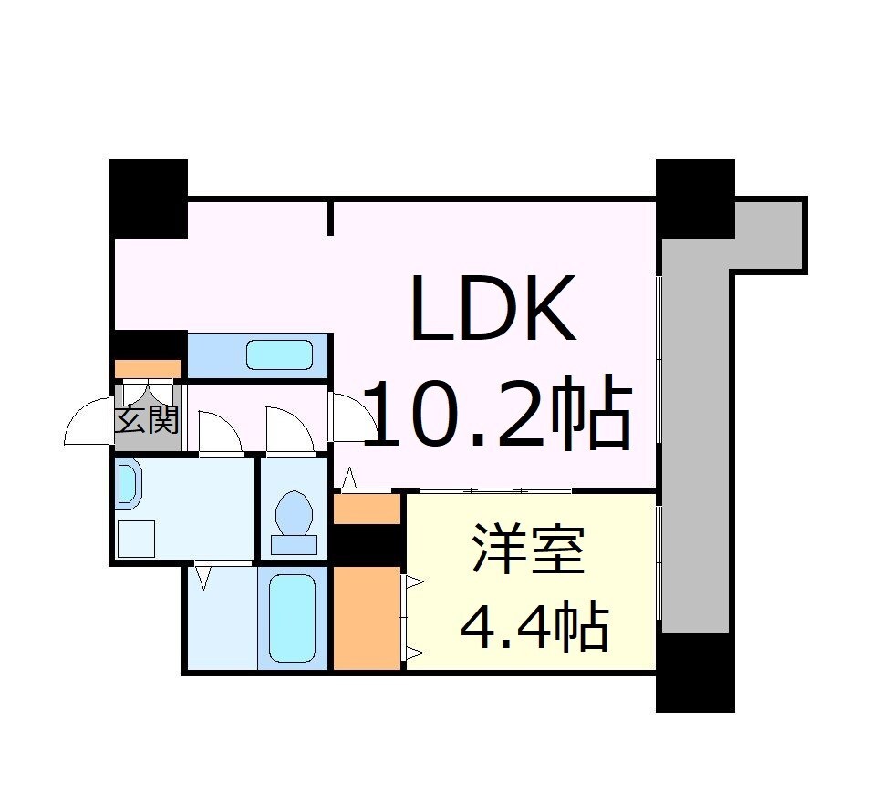 レジディア札幌駅前の物件間取画像
