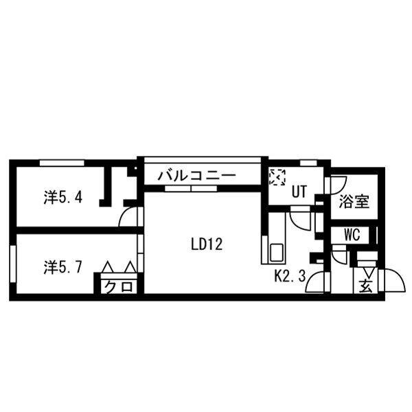 luce solare発寒(ルチェ・ソラーレハッサム)の物件間取画像