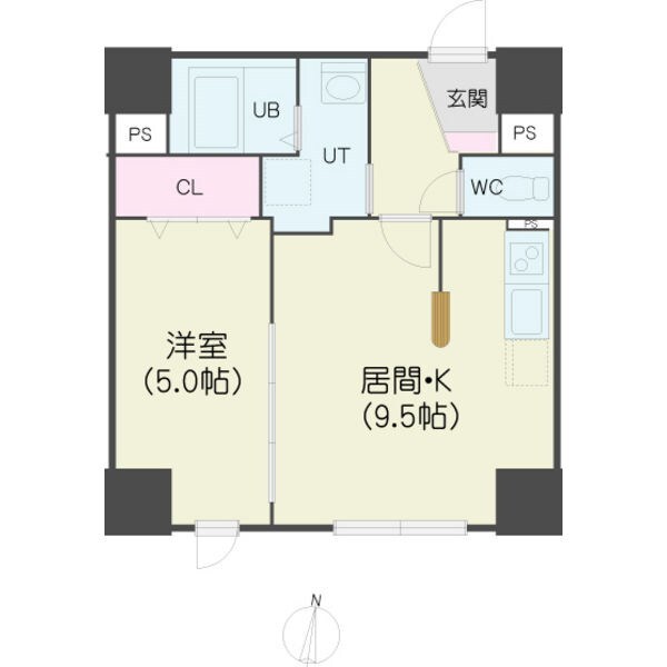 パークヒルズ北円山の物件間取画像
