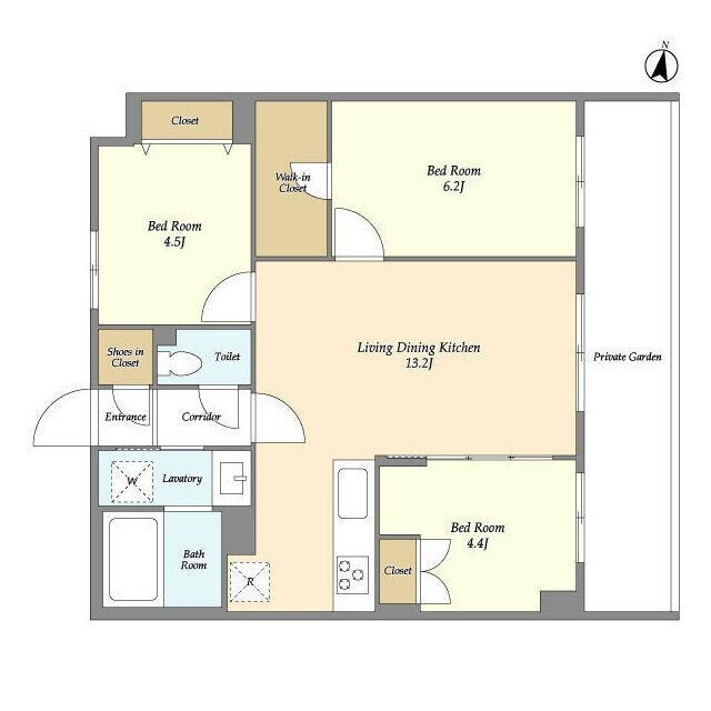 メゾンドオンディーヌの物件間取画像