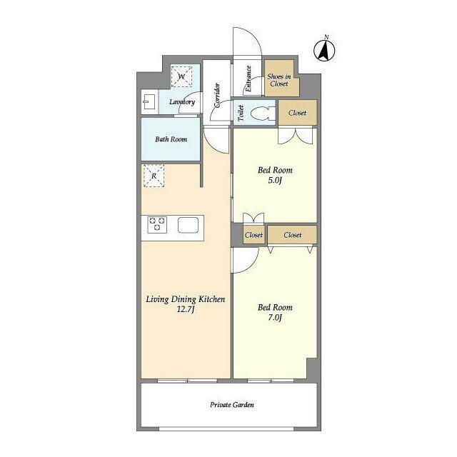 メゾンドオンディーヌの物件間取画像